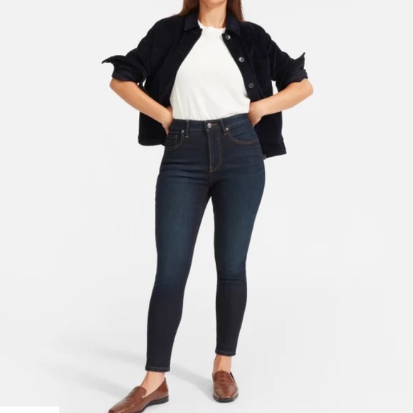Everlane Denim - Everlane Size 24 The Curvy High Rise Skinny Crop Jeans Authentic Stretch